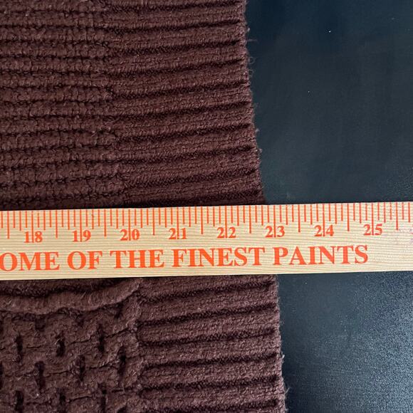 American Eagle Women's Cowl Neck Knit Sweater Large Brown Cabin Fisherman Cozy - Picture 7 of 10